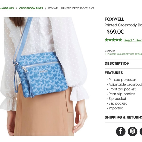 Kipling Small Crossbody Blue - Picture 7 of 11